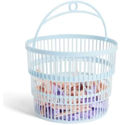 Entretien Du Linge|Gifi Panier avec 50 pinces à linge bleu - Ø20xH.17cm