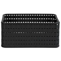 Entretien Du Linge|Gifi Panier avec poignées design rotin noir 6 L