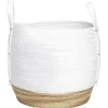 Rangement|Gifi Panier déco Bora Bora naturel et blanc grand modèle