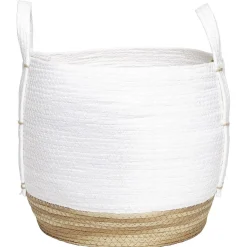 Rangement|Gifi Panier déco Bora Bora naturel et blanc grand modèle