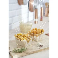 Panier de présentation métal doré ou argenté 24x11xH13,5cm^Gifi Hot