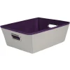 Rangement|Gifi Panier de rangement gris violet