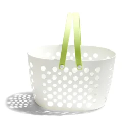 Rangement|Gifi Panier de rangement plastique blanc ajouré 31x21xH19cm - 3 modèles