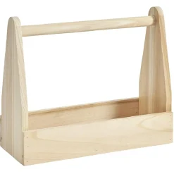 Rangement|Gifi Panier en bois beige 22x9xH18,5 cm