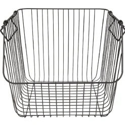 Rangement|Gifi Panier filaire superposable métal noir