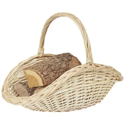 New Gifi Panier porte bûche osier grand modèle