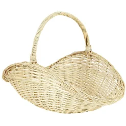New Gifi Panier porte bûche osier grand modèle