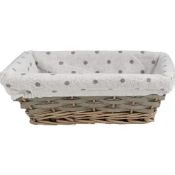 Rangement|Gifi Panier rectangulaire osier tressé gris naturel