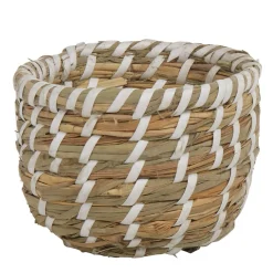 Entretien Du Linge|Gifi Panier rond imitation bois tressé beige x2