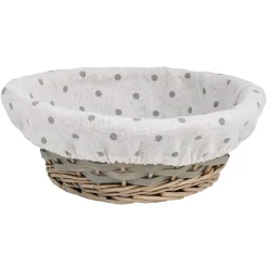 Rangement|Gifi Panier rond osier tressé gris naturel