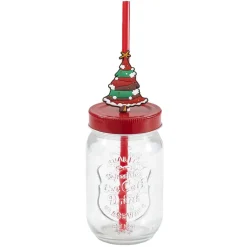 Panier rouge Merry Christmas avec gobelets Noël pailles x4^Gifi Sale