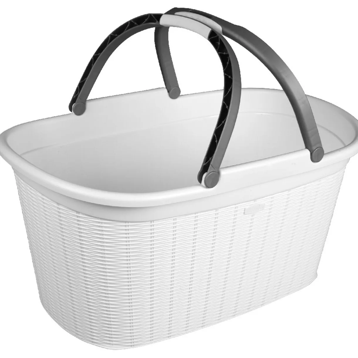 Entretien Du Linge|Gifi Panière à linge 35 L blanche effet osier