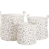 Entretien Du Linge|Gifi Panière à linge blanche à motifs x3
