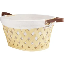 Entretien Du Linge|Gifi Panière à linge bois marron