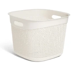 Entretien Du Linge|Gifi Panière à linge carrée 36L 41,5xH32x41,5cm plastique blanc