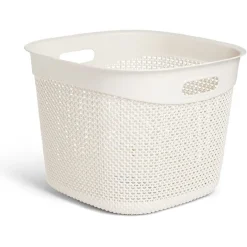 Entretien Du Linge|Gifi Panière à linge carrée 36L 41,5xH32x41,5cm plastique blanc
