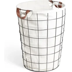 Entretien Du Linge|Gifi Panière à linge 48L en métal noir