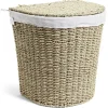 Entretien Du Linge|Gifi Panière à linge 43L 36xH40x30cm jonc de mer beige