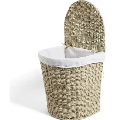 Entretien Du Linge|Gifi Panière à linge 43L 36xH40x30cm jonc de mer beige