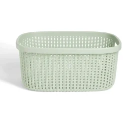Entretien Du Linge|Gifi Panière à linge 32L 52x23x37,2cm plastique vert