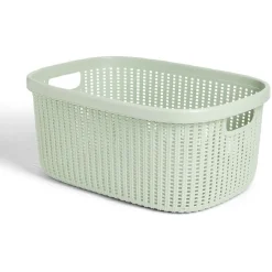 Entretien Du Linge|Gifi Panière à linge 32L 52x23x37,2cm plastique vert