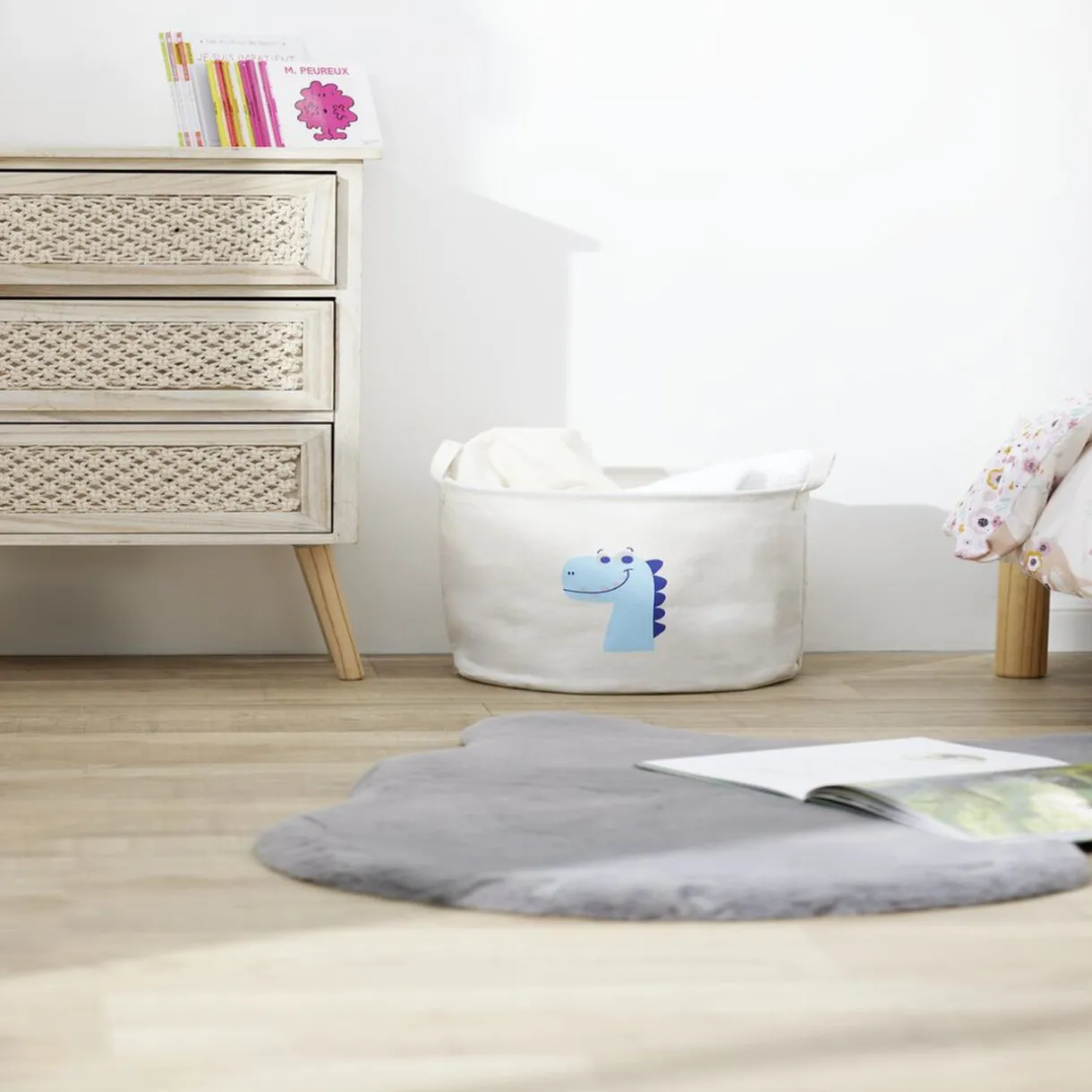 Entretien Du Linge|Gifi Panière à linge licorne en toile Ø30xH25cm