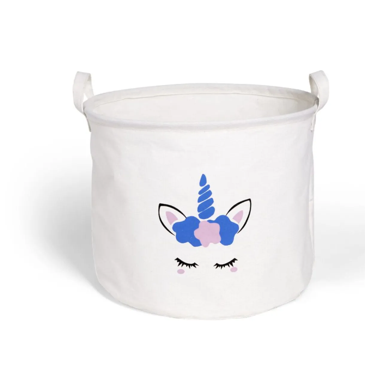 Entretien Du Linge|Gifi Panière à linge licorne en toile Ø30xH25cm