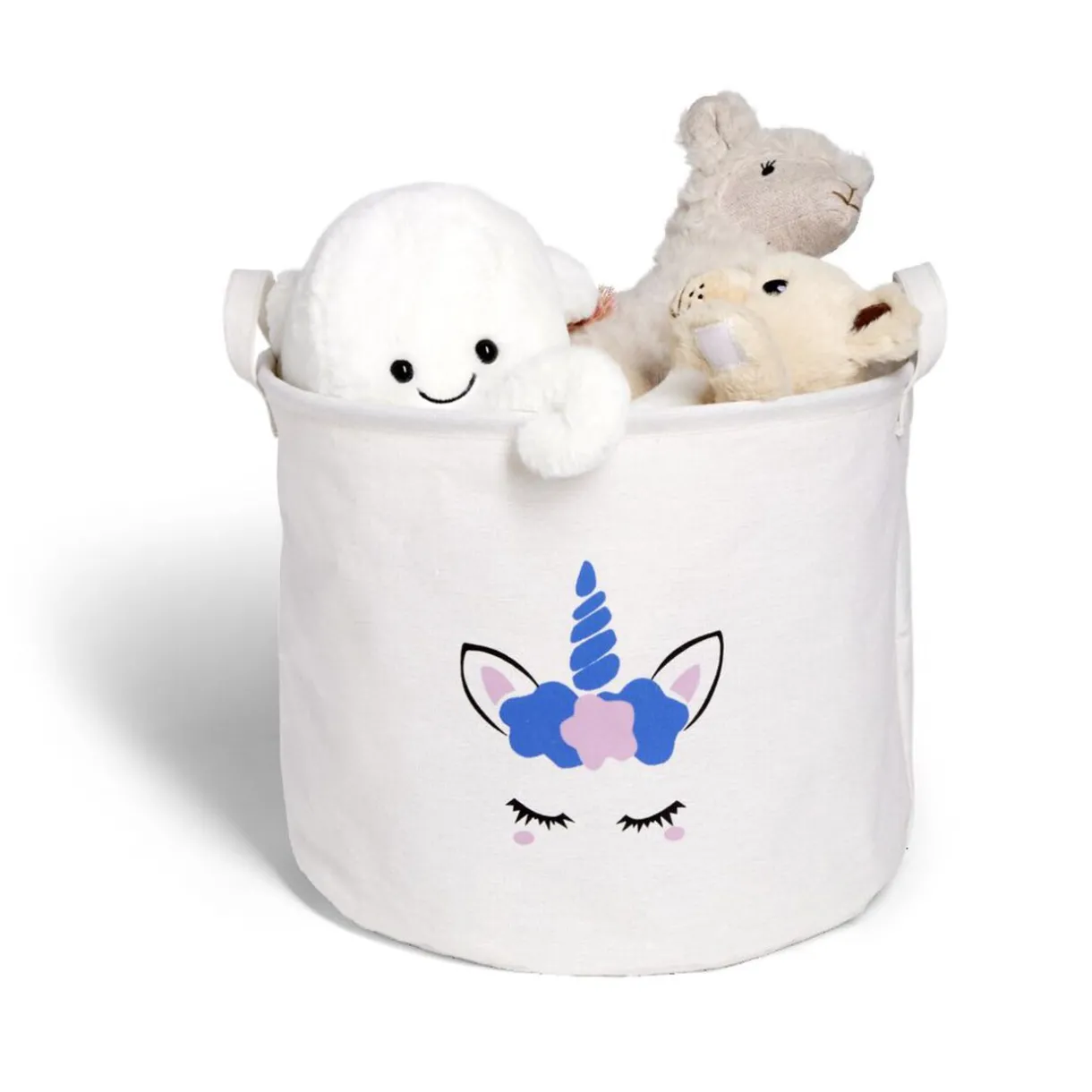 Entretien Du Linge|Gifi Panière à linge licorne en toile Ø30xH25cm