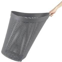 Entretien Du Linge|Gifi Panière à linge ovale avec poignée grise 100 L