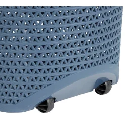 Entretien Du Linge|Gifi Panière à linge ovale avec poignée bleue 100 L