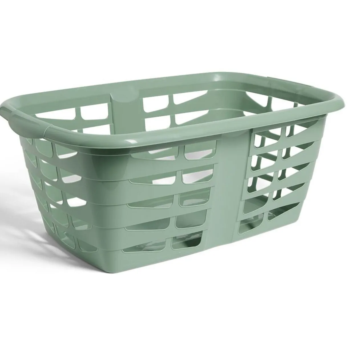 Entretien Du Linge|Gifi Panière à linge rectangulaire 31,5L 59x24xH39,5cm plastique vert