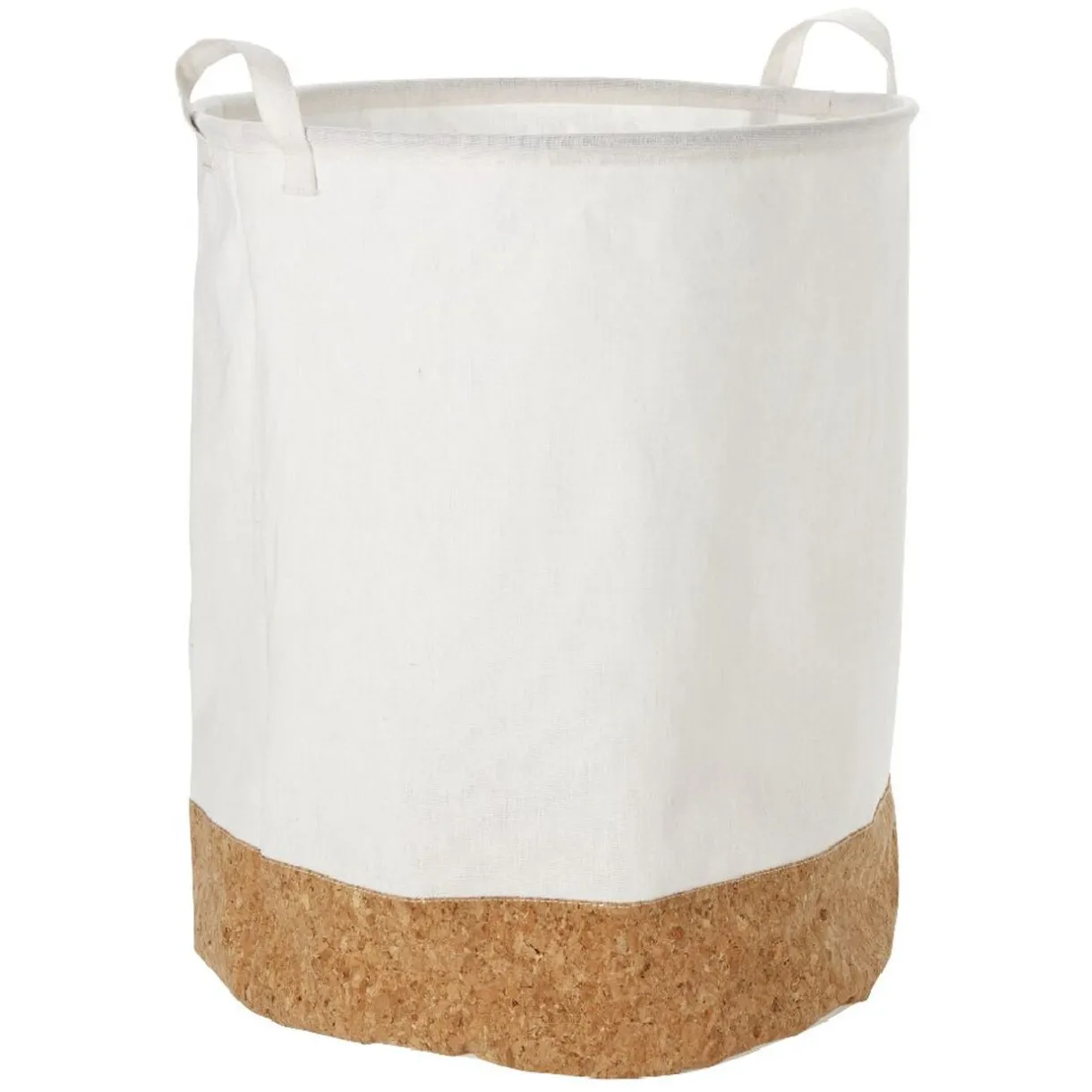 Entretien Du Linge|Gifi Panière à linge ronde en coton blanc