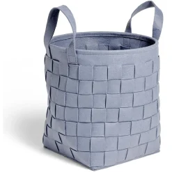 Entretien Du Linge|Gifi Panière à linge ronde 29L Ø32xH36cm feutrine bleu