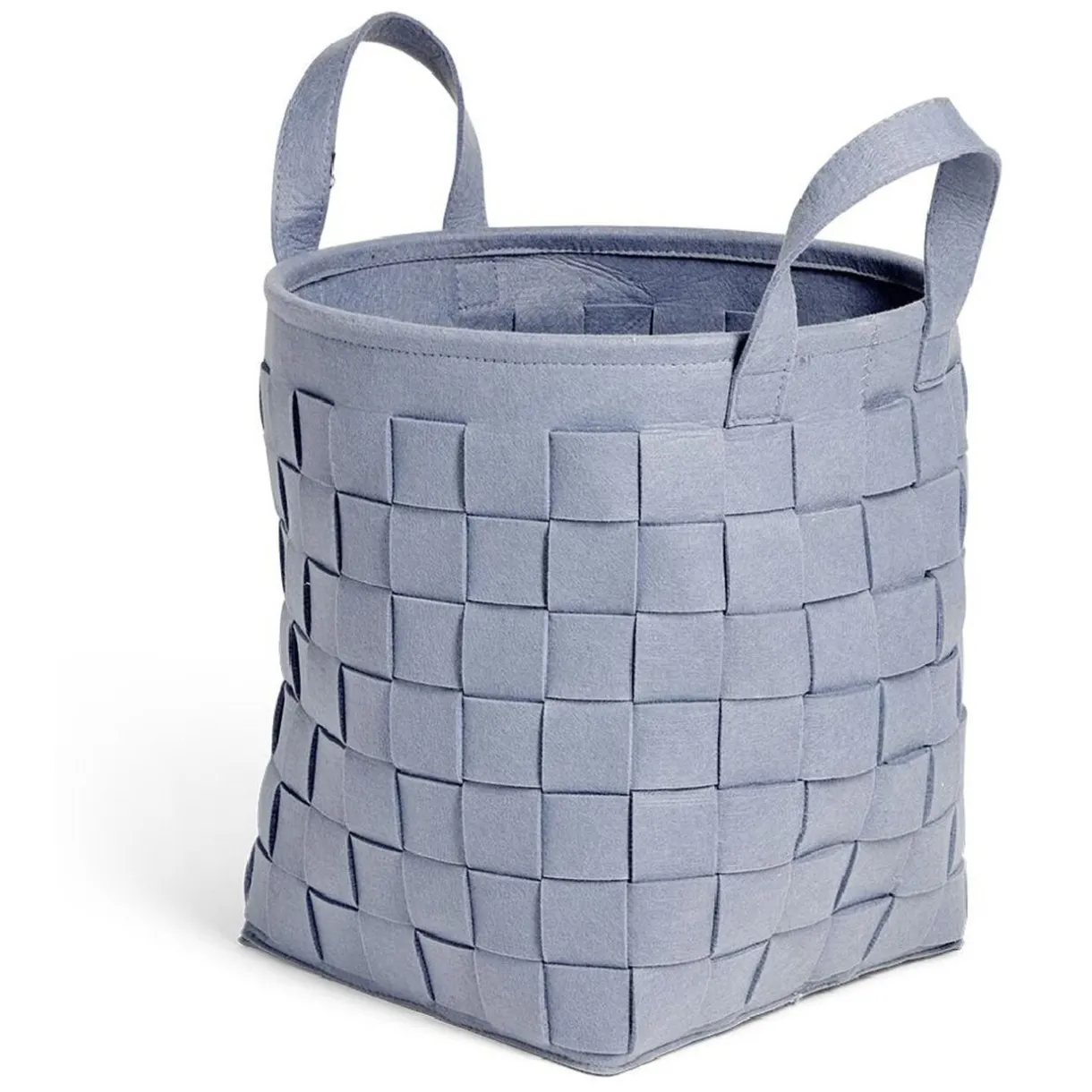 Entretien Du Linge|Gifi Panière à linge ronde 29L Ø32xH36cm feutrine bleu