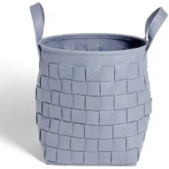 Entretien Du Linge|Gifi Panière à linge ronde 29L Ø32xH36cm feutrine bleu