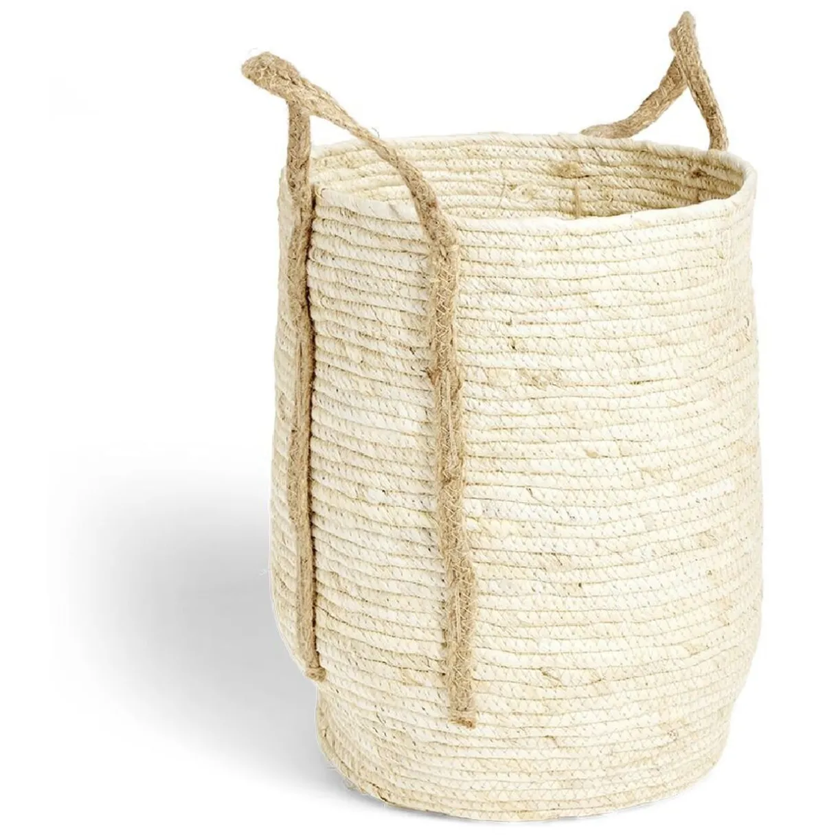 Entretien Du Linge|Gifi Panière à linge ronde 43L Ø36xH40cm en fibre de maïs beige