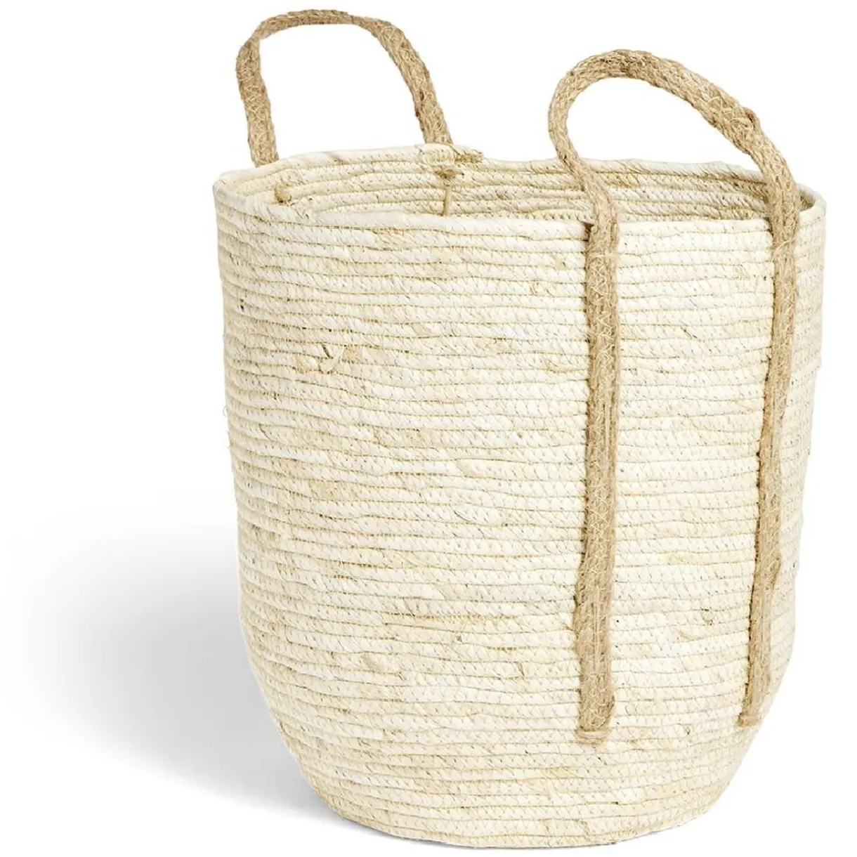 Entretien Du Linge|Gifi Panière à linge ronde 43L Ø36xH40cm en fibre de maïs beige