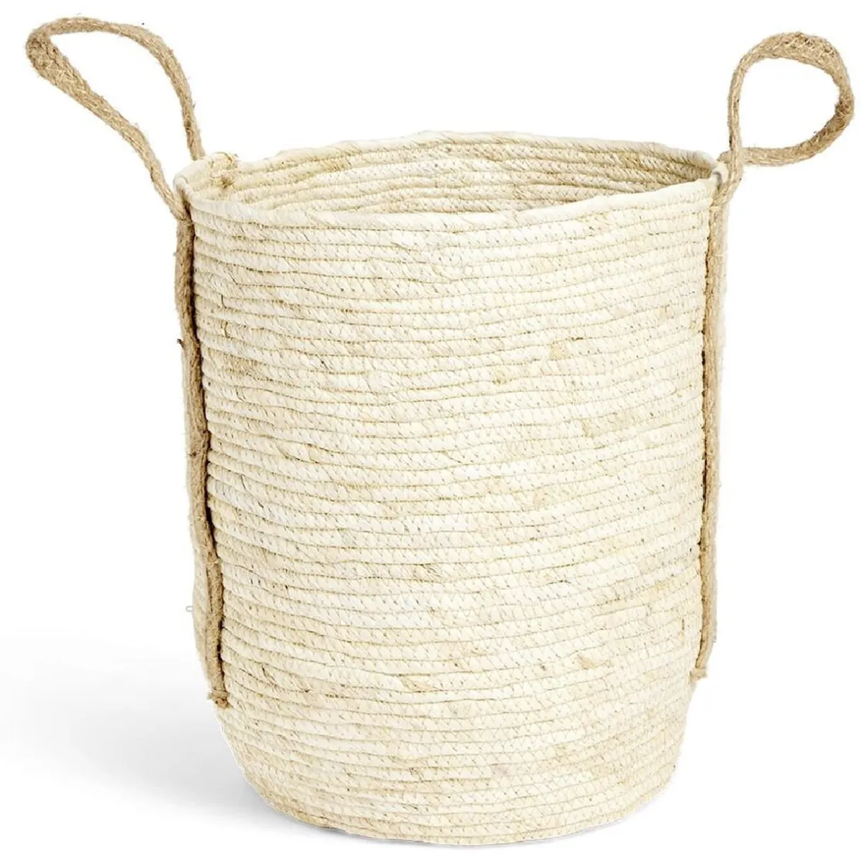 Entretien Du Linge|Gifi Panière à linge ronde 43L Ø36xH40cm en fibre de maïs beige