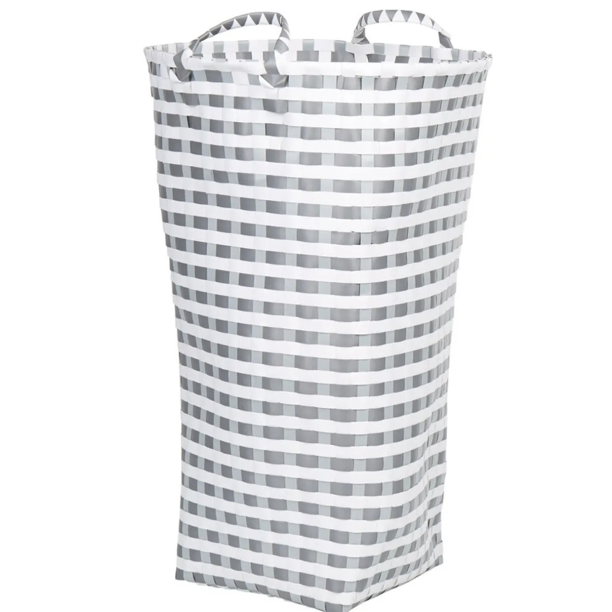 Entretien Du Linge|Gifi Panière à linge tressée gris et blanc