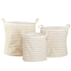 Rangement|Gifi Panière à linge uni blanche x3