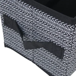 Rangement|Gifi Panière à motif chevron noir et blanc collection Urban 1 Box Cube