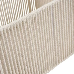 Rangement|Gifi Panière ajouré acier et conton beige - 40x30xH20cm Taille L