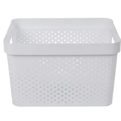 Entretien Du Linge|Gifi Panière bac de rangement 17 L blanc