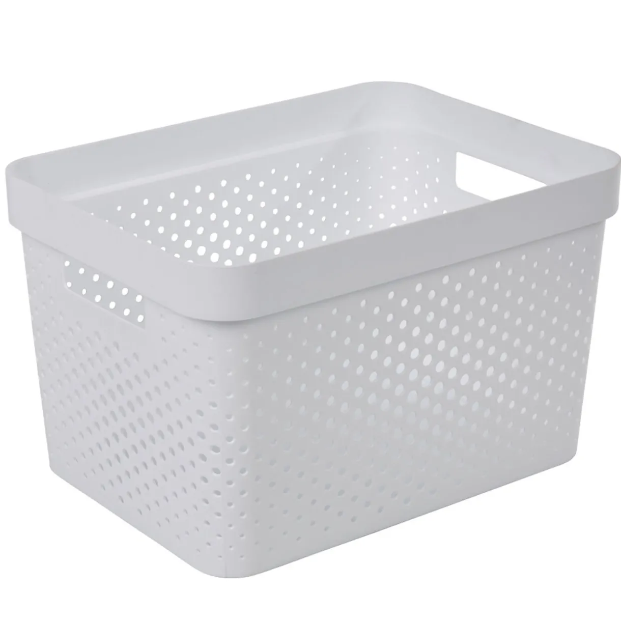 Entretien Du Linge|Gifi Panière bac de rangement 17 L blanc