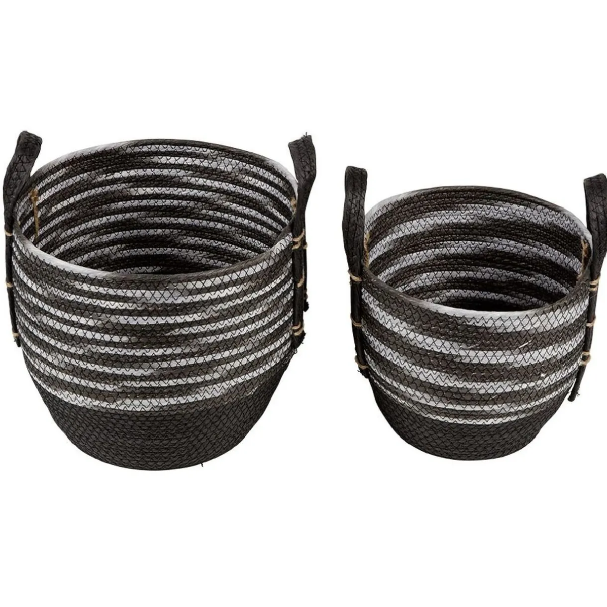 Rangement|Gifi Panière bicolore avec anse petit et grand modèle x2