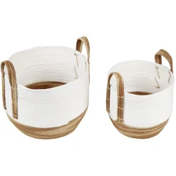 Rangement|Gifi Panière bicolore avec anse petit et grand modèle x2