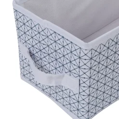 Rangement|Gifi Panière blanche motif géométrique noir collection Urban 2 Box Cube