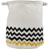 Rangement|Gifi Panière blanche motif zigzag