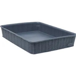 Entretien Du Linge|Gifi Panière bleue effet tressé 4 L