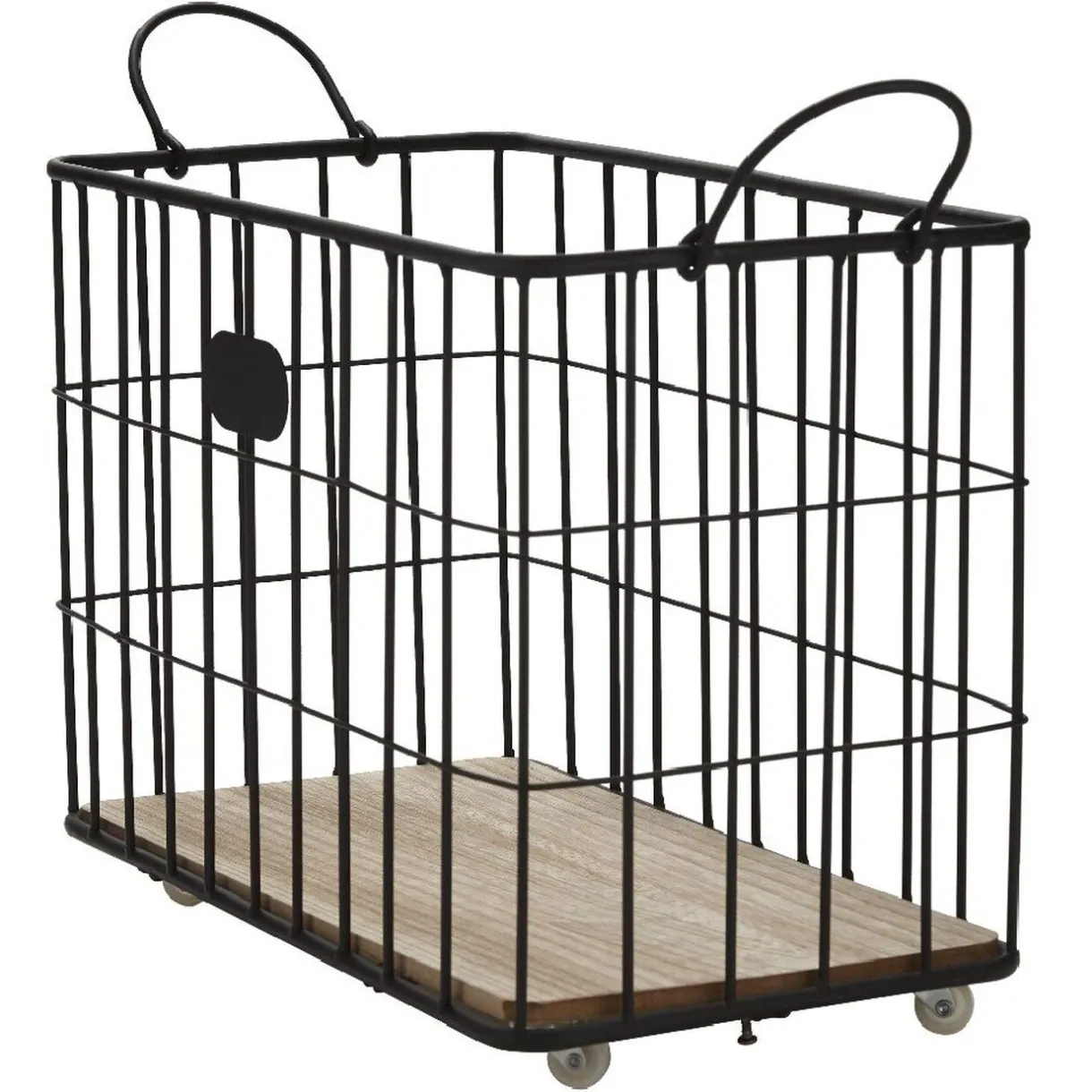 Rangement|Gifi Panière bois/métal taille M